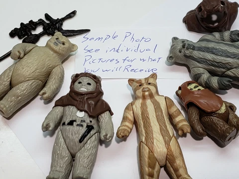 Star Wars Vintage PICK Ewoks Warok Quiver Romba hood Cardback Lumat last 17 Cover
