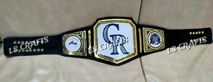 Custom Colorado Rockies World Series Championship Belt Adult Size 2mm Brass - Picture 1 of 4