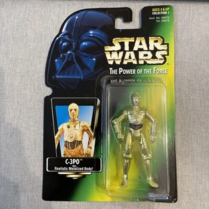 Star Wars Power of The Force C-3PO Action Figure Kenner Realistic Metalized Body - Picture 1 of 3