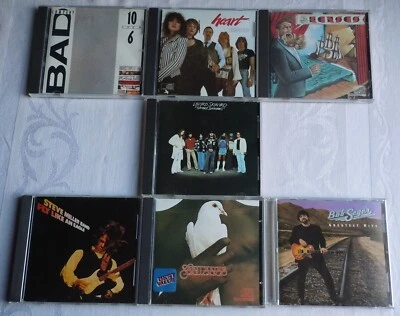 Rock 7 CD Lot Bad Company Heart Kansas Skynyrd Steve Miller Santana Bob Seger - Image 1 of 4