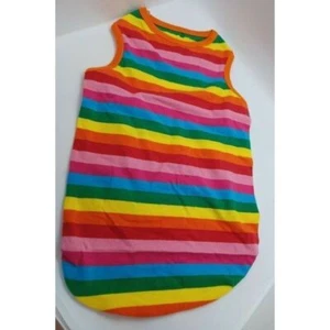 Rainbow Stripe Pet Shirt Vest Dog Clothes Puppy Cat Apparel Costume Clothing L - Picture 1 of 8