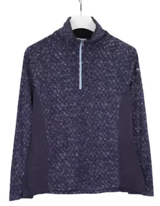 COLUMBIA Sweatshirt Women's MEDIUM Pullover Half Zip Neck Fleece Patterned - Picture 1 of 10