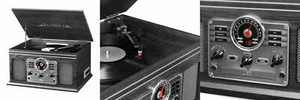 Victrola Nostalgic Classic Wood 6-in-1 Bluetooth Turntable Entertainment... - Picture 1 of 11