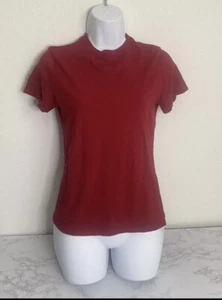 A New Day Kurzarm Oberteil Damen XS Rot Rundhals T-Shirt Pullover Tee N - Bild 1 von 4