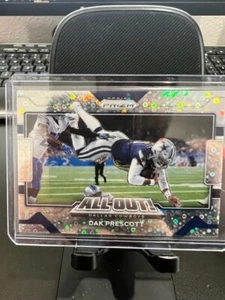 2021 Panini Prizm Dak Prescott All Out! No Huddle Disco Prizm #5 Dallas Cowboys - Picture 1 of 2