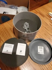 BRANDNEU! Swarovski Kristall Rose Blume Tau Tropfen Blätter tolles Geschenk süß Vintage - Bild 1 von 6