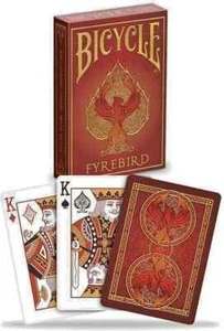 Bicycle Playing Cards FYREBIRD Deck Premium Gold Foil Tuck Case Red Fire Custom - Bild 1 von 1