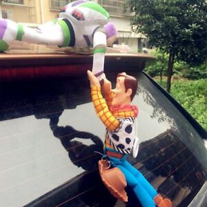 Toy Story Woody Buzz Lightyear Car Outside Hang Doll Plush Toy Auto Accessories