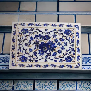 12"x9" Stunning Serving Tray For Kitchen or Dining Table Plates Lapis Stone Arts - Picture 1 of 12