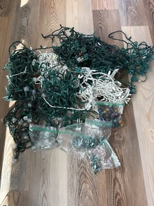 Lot Mini Christmas Light Strands and Bulbs AS IS Not Working - Picture 1 of 3