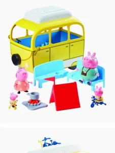 PEPPA PIG Camping Car tente et 4 personnages Peppa Pig Famille et accessoires - Picture 1 of 11