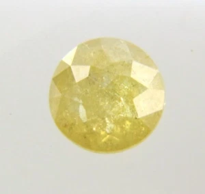 0.74Cts Beautiful Round Shape Fancy Yellow Tambuli Cut Diamond 5.77x5.77x2.66 MM - Picture 1 of 12