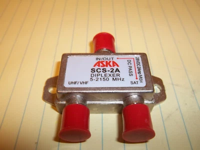 SCS-2A DIPLEXER 5-2150 MHz Satellite-Cable-TV Dish Approved 3 Heavy Duty ASKA  - Image 1 of 3