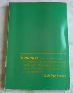 SENTENCES, Roloff & Brosseit, 1979 Macmillan, Text w/ Answer Key and worksheets - Picture 1 of 11