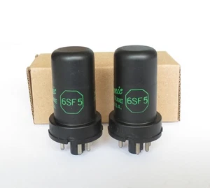 6SF5 GE NOS Triode Audio Tube - AMPLITREX TESTED - CLEAN MATCHED PAIR - Picture 1 of 7
