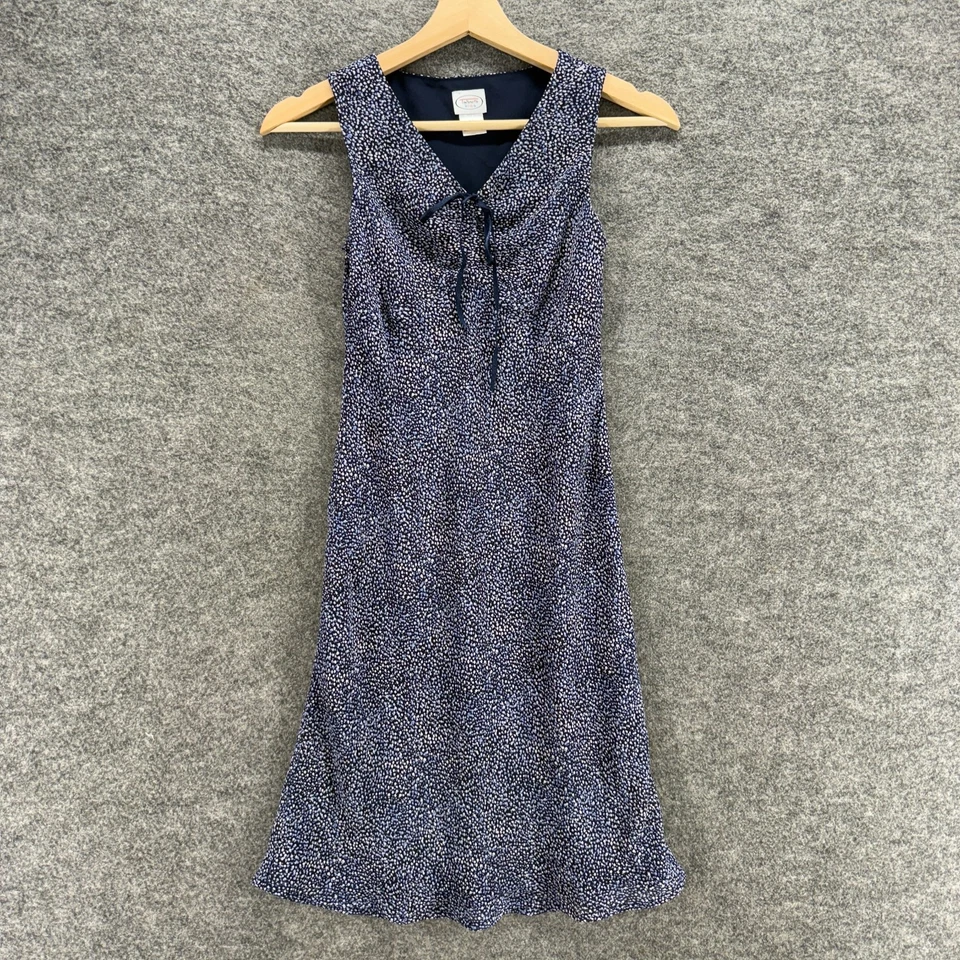 Платье Talbots для девочек 10 синее с анималистическим принтом сменное миди с v-образным вырезом повседневное без рукавов - Изображение 1 из 4
