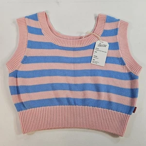 Maglione Hammies donna rosa blu righe cropped taglia S casual ragazza spiaggia maglia - Foto 1 di 6