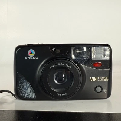 Ansco Mini Power Zoom Wide 35mm Film Camera 28-52mm Lens DX tested - Image 1 of 4