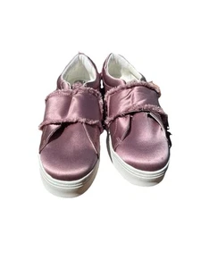 Sam Edelman Levine Damen-Sneaker Größe 9,5 Rouge Rosa Fransen Satin - Bild 1 von 8