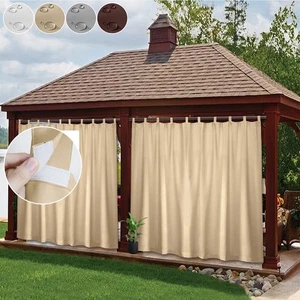Extra großer Vorhang Wasserdicht Outdoor Blickdicht Thermo Gardinen Außenvorhang - Bild 1 von 15