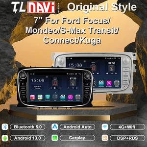 Pantalla reproductor de radio de coche para Ford Focus 2 Mondeo S MAX C Transit Connect CarPlay - Imagen 1 de 34