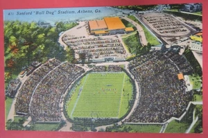 VTG POSTCARD-SANFORD "BULL DOG" STADIUM-ATHENS GEORGIA - Picture 1 of 2