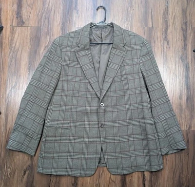 Abrigo Blazer Deportivo Armani Collezioni Cachemira Seda y Lana Gris a Cuadros Para Hombre 46 R  Foto 1 de 4