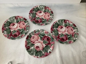 Lyric Block Spal Rose Garden Salad Plates Portugal 8” (Set Of 4) - Picture 1 of 2