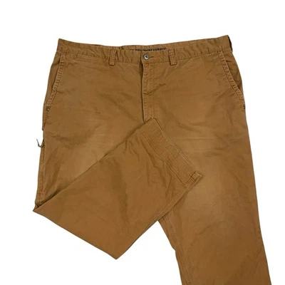 Pantalones de salón Duluth Trading Flex para hombre 44X30 marrón lona Gorpcore Foto 1 de 4