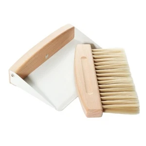 Small Dustpan and Brush Set with Wood Handle,Portable Hand Broom and Metal Du... - Imagen 1 de 6