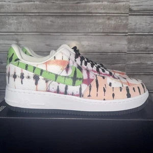 Mujer Nike Air Force 1 '07 QS Tie Dye CW1267-101 Sin Tapa de Caja Talla 10.5W - Imagen 1 de 8