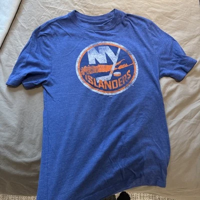 Camisa Para Hombre New York Islanders Fanatics Marca Logo Primario Tri-Mezcla Mediana Foto 1 de 2