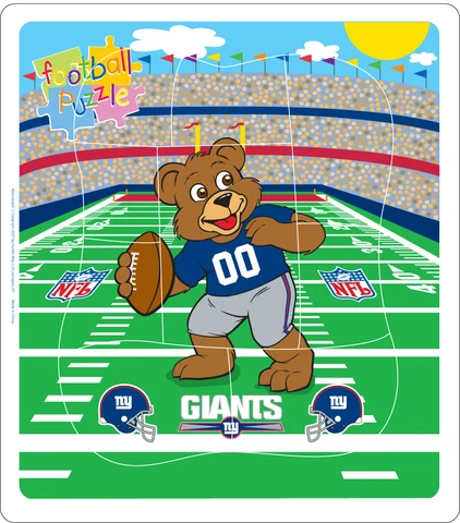 New York Giants 12" x 14" Team Mascot 9 Piece Wooden Puzzle (Ages 2-5) FREE S&H! Cover