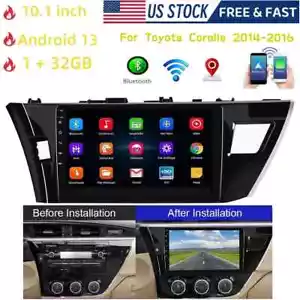 10.1in GPS Navi Carplay Car Stereo Radio For Toyota Corolla 2014-2016 Android 13 - Bild 1 von 12