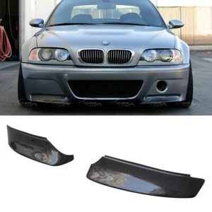 Fibra de carbono para BMW E46 1998-06 estilo CSL parachoques delantero HC divisores alerón labial - Imagen 1 de 12