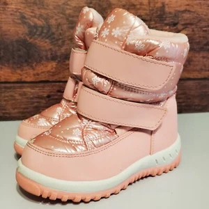 FANTURE Winter Snow Boots Shoes Girl's Outdoor Fur Lined Pink Toddler 11 - Picture 1 of 10