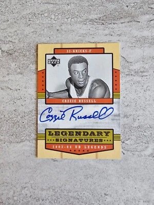 2003-04 UD Legends Cazzie Russell Legendary Signatures Autograph NY Knicks - Image 1 of 3