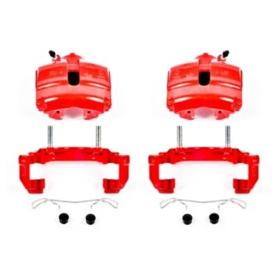 Pinças dianteiras vermelhas Power Stop Fits 08-09 Audi TT com suportes - Par - Imagem 1 de 4
