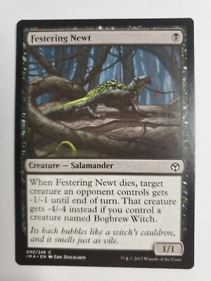 MTG Magic The Gathering Card Festering Newt Creature Salamander Black Iconic Mas - Image 1 of 2