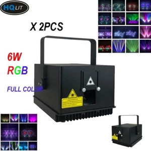 3D Animation Effect RGB Full Color Laser Light DJ Stage Party Club Show 6W 2pcs - Picture 1 of 22