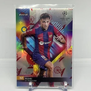 2023 Topps Finest UEFA Club Competitions Noria Refractor/135 Pedri #36 - Imagen 1 de 3