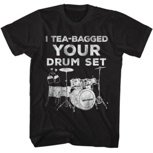 Step Brothers Movie I Tea-Bagged Your Drum Set Brennan Huff Quote Men's T Shirt - Picture 1 of 5