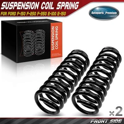 2x Front Coil Spring for Ford F-150 F-250 1980-1996 Bronco E-100 E-150 Econoline - Image 1 of 4