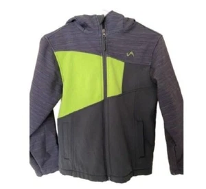 Vertical 9 Jacke Jungen Gr. M grün grau meliert Strick Sport Kapuze hat Beschädigungen - Bild 1 von 7