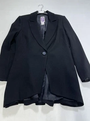 Womens Zelda Black Classic One Button Blazer Sport Coat Size 8 NEW - Image 1 of 3