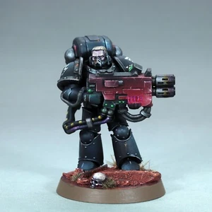 Bemalte Eradicator Miniatur Dark Angels 40k 30k schwer Multi-Melta Gewehr OSL NMM - Bild 1 von 8