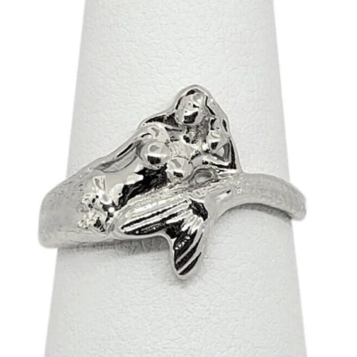 Solid 18K Women’s White Gold Ring Gold Mermaid Ring, Sizes 5 – 12 - Image 1 of 4
