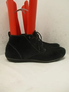 Eddie Bauer Boots Womens Size 9 Chukka Bootie Black Suede Lace Up Sty 6180 100 - Picture 1 of 10