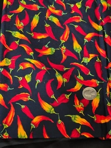 Tela de pimientos rojos surtidos de 7/8 yardas Hoffman International - Imagen 1 de 2