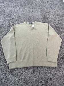 Sudadera De Colección Polo Ralph Lauren Para Hombres XL Verde Jaspeado Tejida Cuello Redondo Años 90 Nueva - Imagen 1 de 6